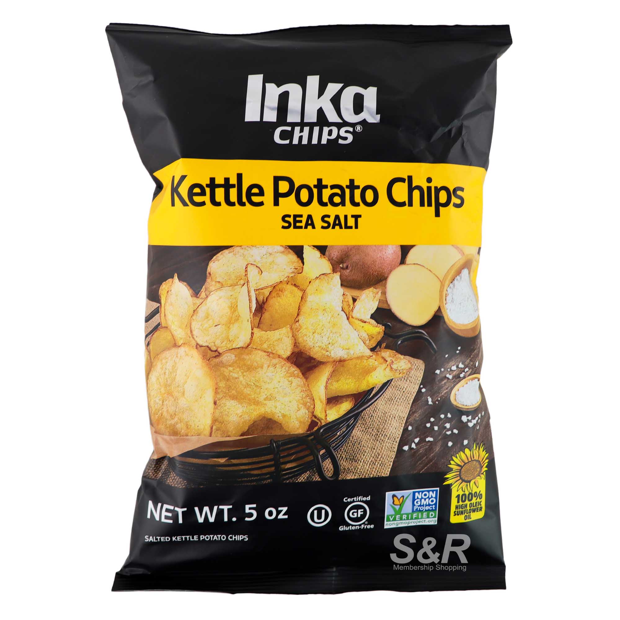 Inka Chips Kettle Potato Chips with Sea Salt 141.75g Inka Chips Kettle Potato Chips with Sea Salt 141.75g